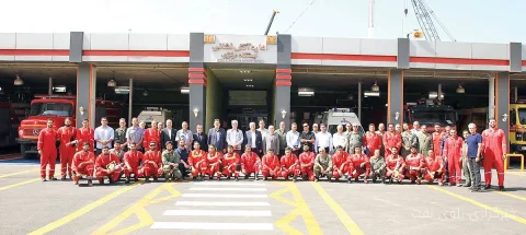 Ceremony Honoring Firefighters at Tehran Oil Refinery