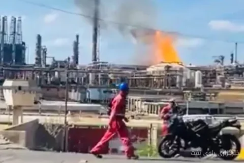 انفجار و آتش‌سوزی در پالایشگاه کاردون ونزوئلا